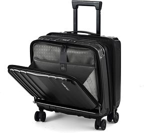 TydeCkare 16-Zoll-Handgepäck mit 2 Laptopfächern, Leichter Hartschalen-Koffer aus ABS + PC mit Dual-Control-TSA-Schloss, YKK-Reißverschluss, 4 leisen Spinner-Rädern