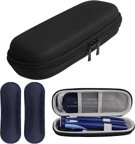 ACWOO Insulin Kühltasche, Insulin Pen kühltasche mit 2 Kühlakku, TSA Diabetiker Tasche für Insulin Pen, Diabetikerzubehör, Epipen, Spritzen, Insulin, Reisen Diabetikertasche