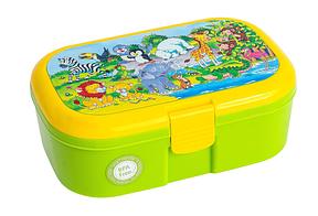 Lutz Mauder Lunchbox Zoo mit herausnehmbarem Obst- und Gemüsefach, Kinder Snackbox für Unterwegs und Reisen