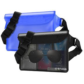 Crenova wasserdichte Tasche, Wasserfester Beutel wasserdichte Bauchtasche für Telefon/Bargeld/Karten, Wassersport Strand zum Schwimmen Rafting Kajakfahren Schnorcheln Angeln Camping