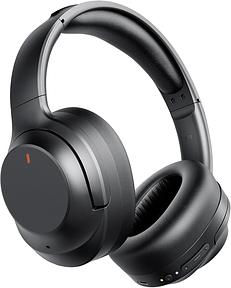 Active Noise Cancelling Headphones, Upgraded Wireless Bluetooth Headphones Over Ear with ENC Mic, HiFi Stereo Deep Bass, Noise Canceling Headphones Lightweight, BT 5.4, for Travel/Office/Home, Black