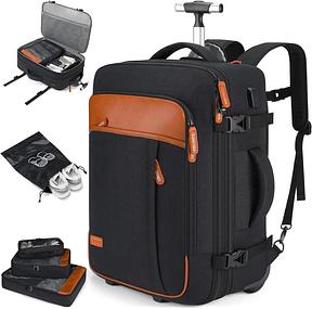 Lumesner Handgepäck-Rucksack, extra groß, 40L, Flugzeug-zugelassen, Reiserucksack für Männer und Frauen, erweiterbar