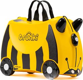 Trunki Der originale Kinderkoffer zum Draufsitzen - 18-L Handgepäck Koffer, befahrbarer Hartschalen Reisekoffer mit Rollen