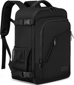Handgepäck Rucksack 40x20x25 für Ryanair Klein Reiserucksack für Flugzeug Unter Sitzplatz Tasche Laptop Rucksack 14 Zoll mit USB Ladeanschluss für Herren Damen, Schwarz