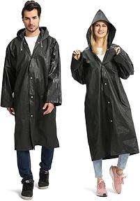 Opret Pack of 2 Raincoats Transparent Rain Poncho