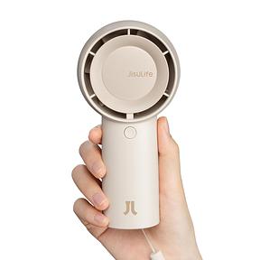 JISULIFE Turbo Handheld Fan Battery [16 Hours Long Working Time] 4000 mAh Portable Mini Fan USB Rechargeable with 5 Speeds for Travel/Outdoor/Home/Office - Brown