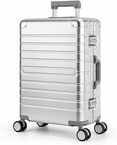 Travelhouse® Oslo M Koffer Trolleys ohne Reißverschluss Silber 70L