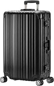 Travelhouse® London Aluminium-Rahmen Koffer Trolley 102L Schwarz