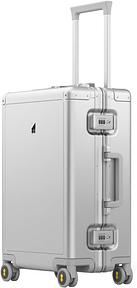 LEVEL8 Koffer Aluminium Handgepäck Koffer Trolley mit Doppelte TSA, Alu Reisekoffer Business Cabin Trolley Hartschalenkoffer Reißverschlussloses Gepäck (55cm,35L,Silber)