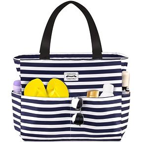 HOMESPON Women's Large Beach Bag with Zip Waterproof Bath Bag XXL Family Beach Tote Bag