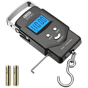 Dr.meter Gepäckwaage digital mit Haken und Maßband, 50 kg