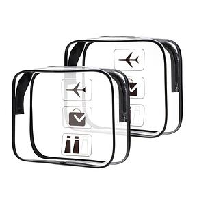 Oderra Kulturbeutel Transparent, Kosmetiktasche Durchsichtig, TSA-geprüft Handgepäck Kulturtasche