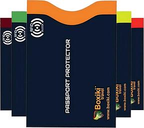 Boxiki Travel RFID-Schutzhüllen für Reisepass, 5er-Set mit Farbcodierung