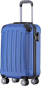 BEIBYE Hartschalen-Koffer Trolley Rollkoffer Reisekoffer Handgepäck 4 Rollen - Blau