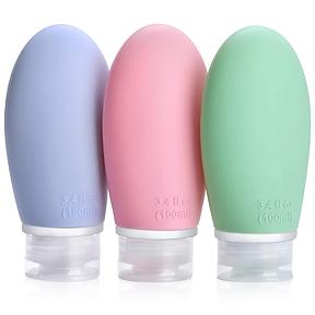 Opret 100ml Silikon Reiseflaschen Set, 3 Stück Auslaufsicher Nachfüllbare Portable Reise Container für Shampoo Creme Spülung, BPA-frei und TSA-geprüft