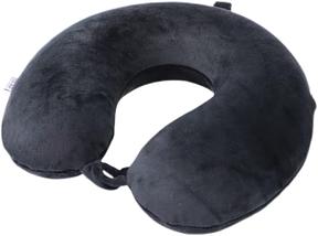 Reisekissen, 100% Reiner Memory-Schaum, U-förmiges Nackenkissen, super leicht, tragbar, ideal für Flugzeugstuhl, Auto, Zuhause, Büro, Schlaf (schwarz)