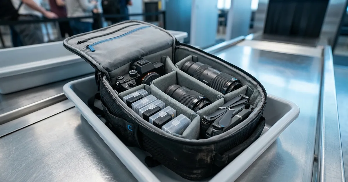 Kamera und Drohne Handgepäck: DSLR, Objektive und Akkus sicher transportieren 2026