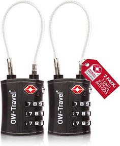TSA Kofferschloss, Gepäckschloss mit 3-stelligem Zahlencode für USA Reisen