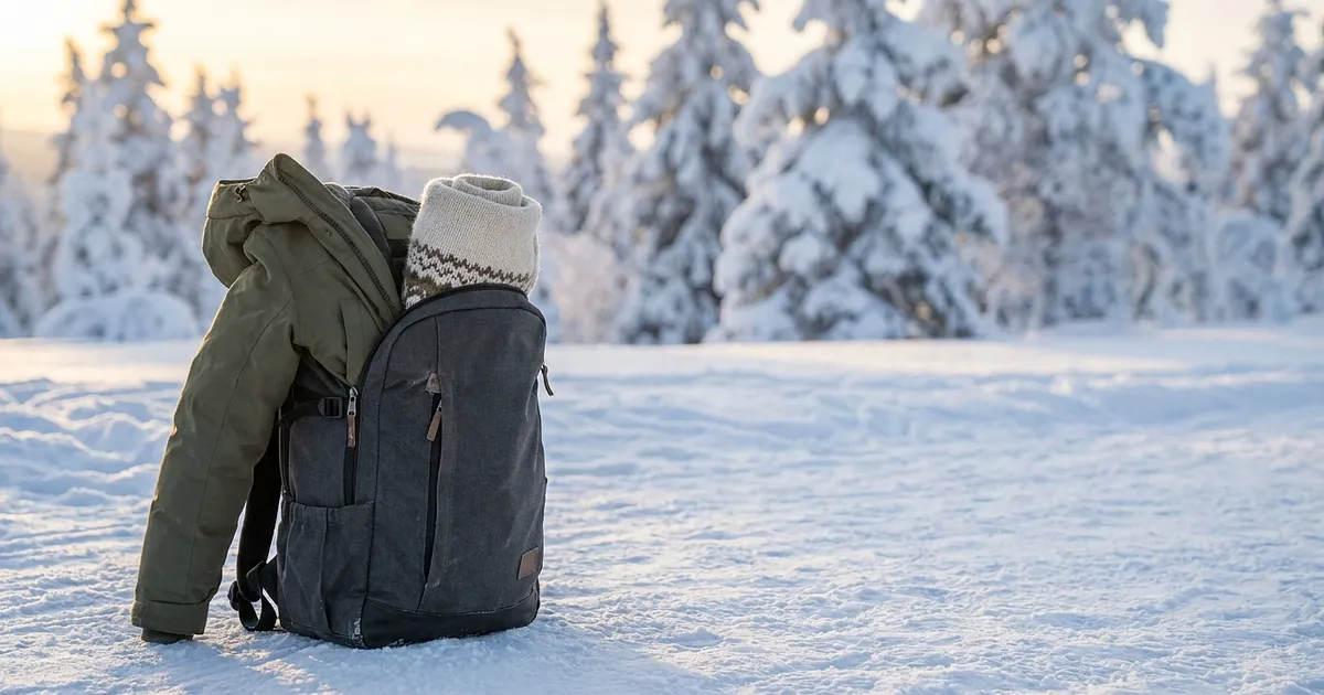 Lappland Handgepäck im Winter: So passt dicke Winterkleidung in den Rucksack