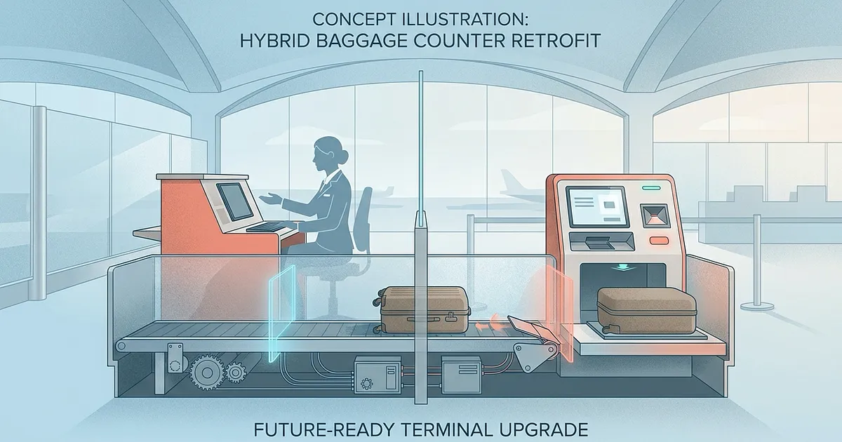 Flughafen Hamburg Gepäckaufgabe: 22 Hybrid-Schalter geplant