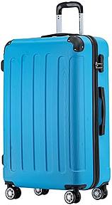 BEIBYE Hartschalen-Koffer Trolley Rollkoffer Reisekoffer Handgepäck 4 Rollen (M-L-XL-Set) (Turquoise, L)