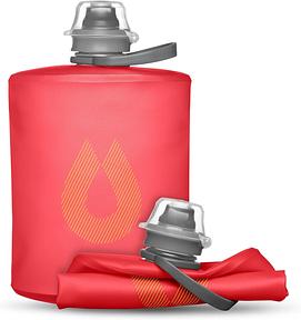 Hydrapak, Stow (500ml) Rot- Zusammenklappbare Wasserflasche - Ultraleichte & verpackbare Reiseflasche, flexible Ski-, Wander-, Fahrrad- oder Kletterflasche