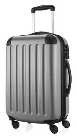 HAUPTSTADTKOFFER - Spree hard shell suitcase, trolley suitcase, travel suitcase, 4 double wheels, silver, 55 cm Handgepäck