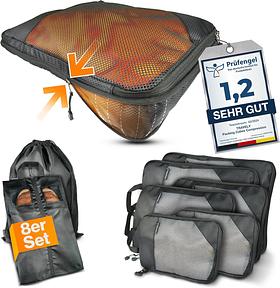 TRAVELY Packwürfel Kompression 8-tlg Set mit Schuhtasche