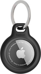 Belkin AirTag Hülle mit Schlüsselanhänger (Secure Holder Schutzhülle, Kratzschutz) – Schwarz