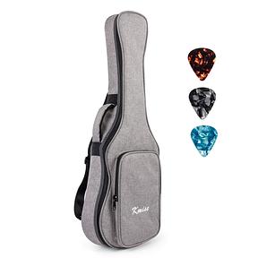 Kmise 26 Inch Ukulele Tasche Soft Carring Case Doppelgurt mit 3 Plektren