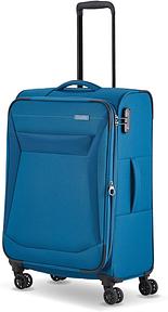 Travelite 4-Rad Koffer Größe M Weichschale, Gepäck Serie Chios mit Dehnfalte, 67 cm, 60-66 Liter