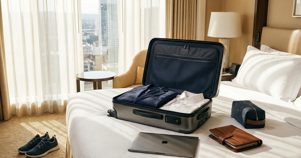 Business Trip Packing List: My 5-Day Carry-On Only Test with a Suit and Laptop